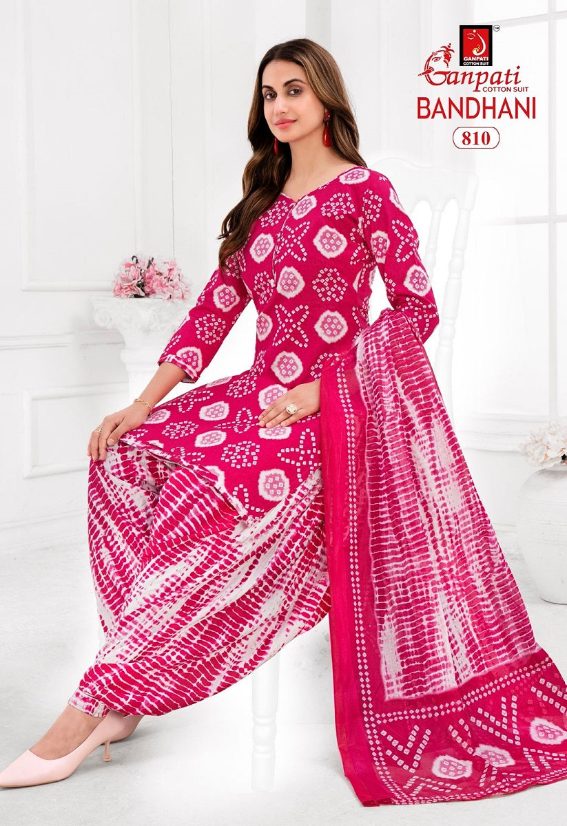 Bandhani Vol 8 Ganpati Cotton Patiyala Style Suits Wholesale Price