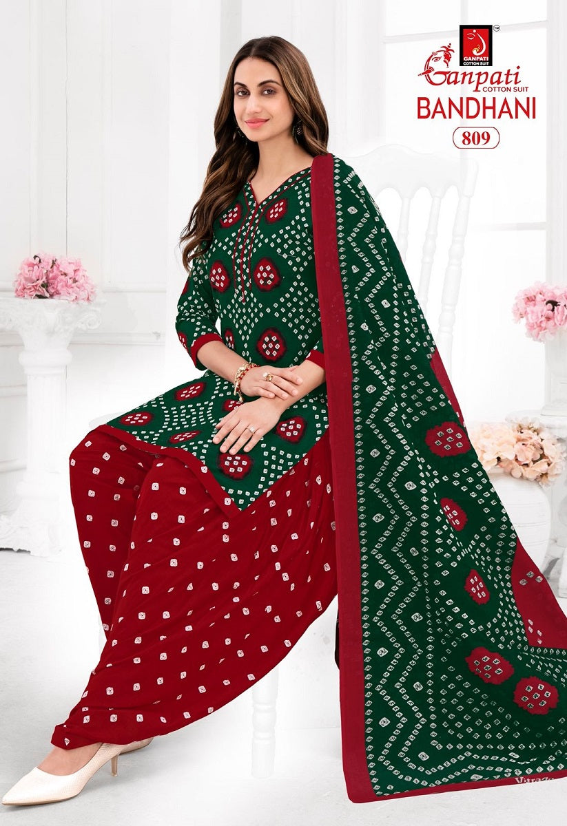 Bandhani Vol 8 Ganpati Cotton Patiyala Style Suits Wholesale Price