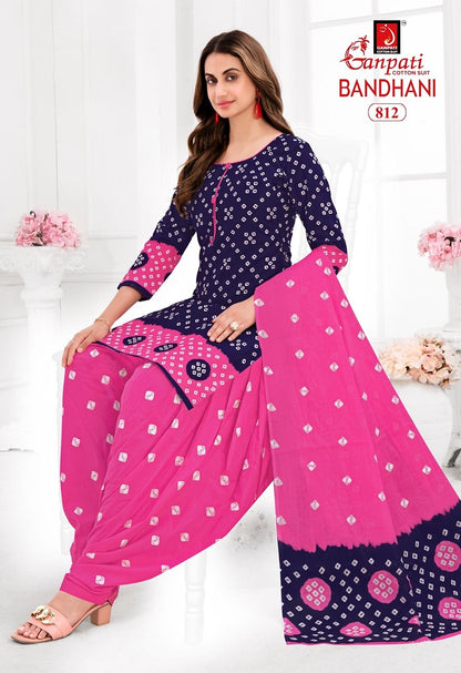 Bandhani Vol 8 Ganpati Cotton Patiyala Style Suits Wholesale Price