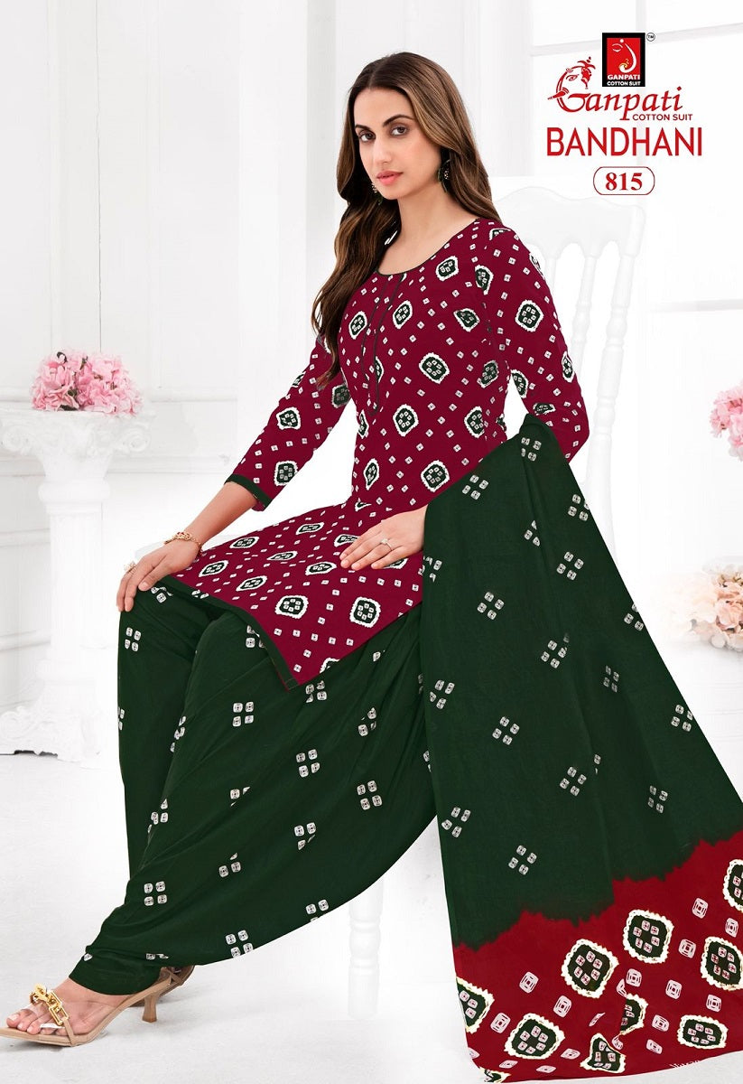 Bandhani Vol 8 Ganpati Cotton Patiyala Style Suits Wholesale Price