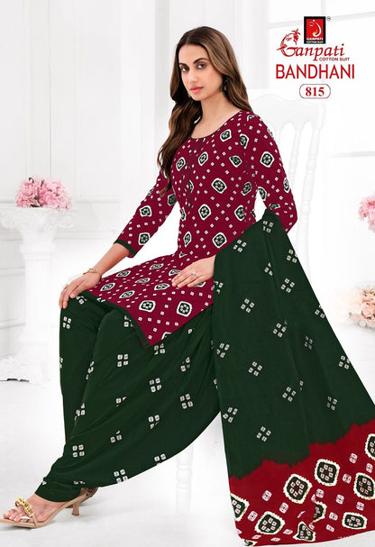 Bandhani Vol 8 Ganpati Cotton Patiyala Style Suits Wholesale Price