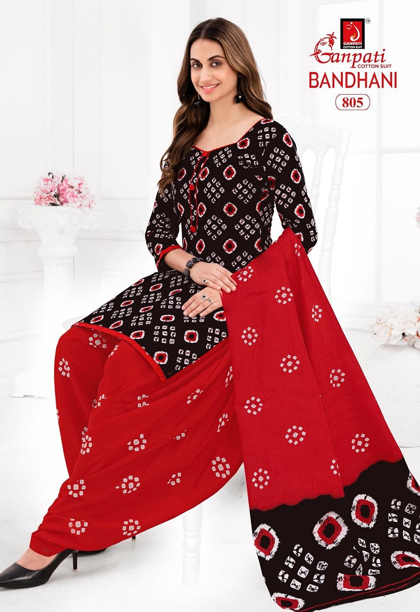 Bandhani Vol 8 Ganpati Cotton Patiyala Style Suits Wholesale Price