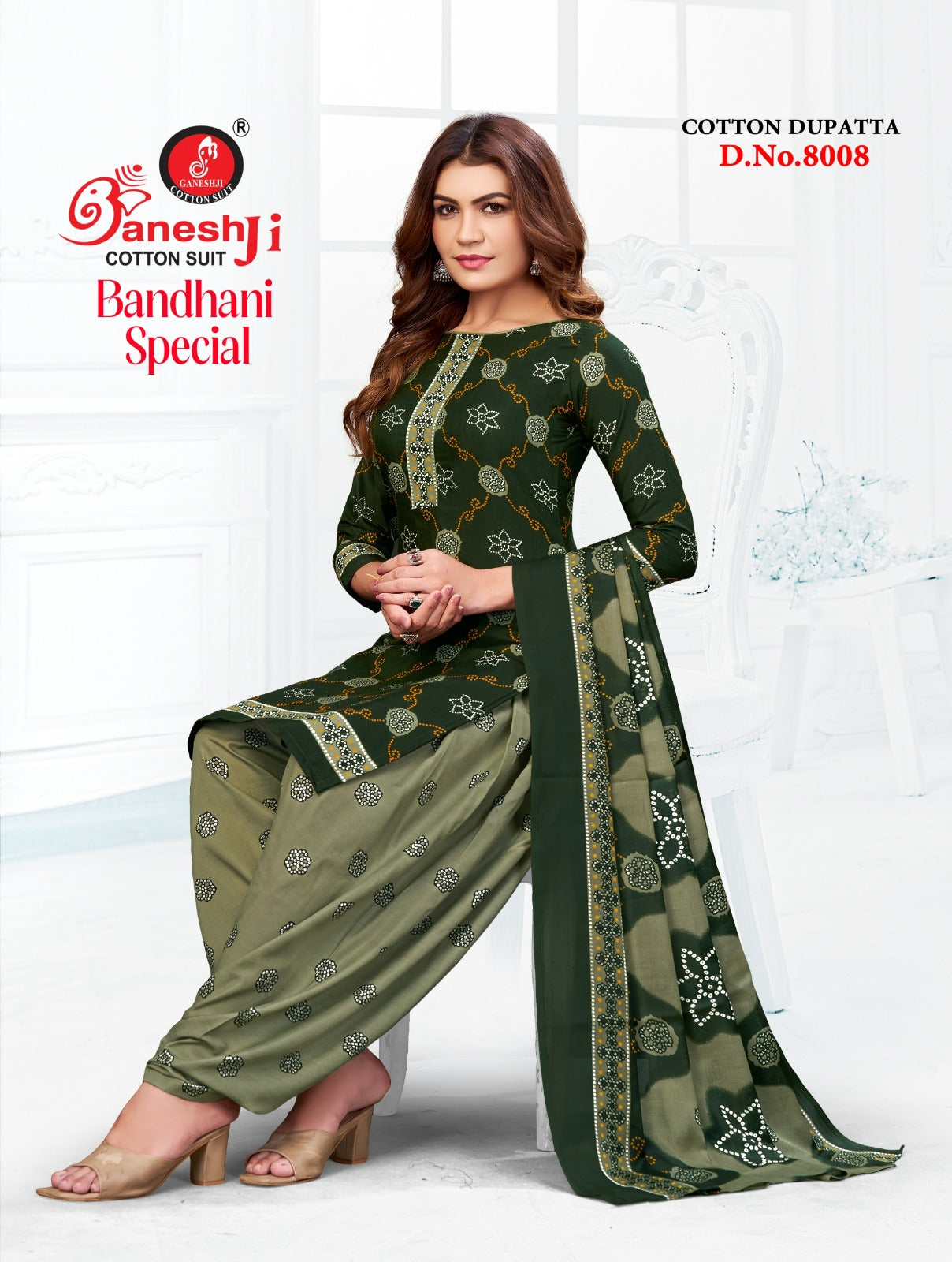 Bandhani Vol 8 Special Patiyala Ganeshji Cotton Dress Material Exporter