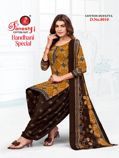 Bandhani Vol 8 Special Patiyala Ganeshji Cotton Dress Material Exporter