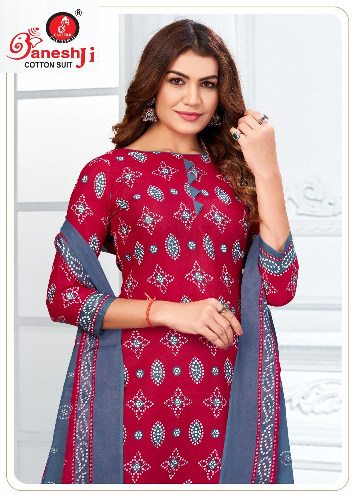 Bandhani Vol 8 Special Patiyala Ganeshji Cotton Dress Material Exporter
