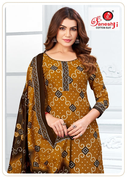 Bandhani Vol 8 Special Patiyala Ganeshji Cotton Dress Material Exporter