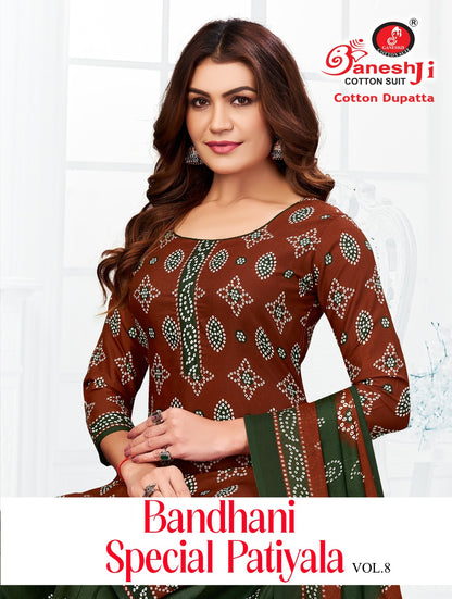 Bandhani Vol 8 Special Patiyala Ganeshji Cotton Dress Material Exporter