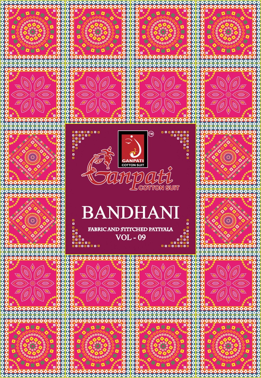 Bandhani Vol 9 Ganpati Cotton Dress Material Wholesaler Ahmedabad
