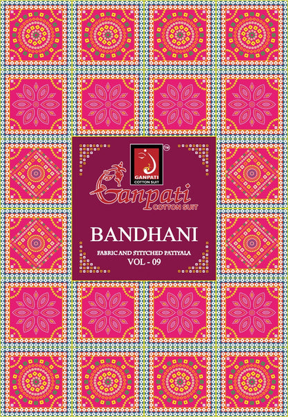 Bandhani Vol 9 Ganpati Cotton Dress Material Wholesaler Ahmedabad