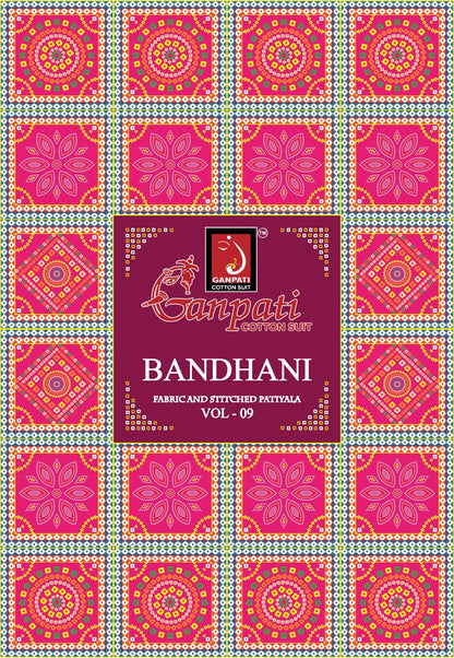 Bandhani Vol 9 Ganpati Cotton Readymade Patiyala Suits Manufacturer Gujarat