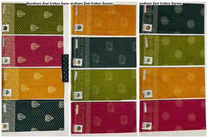 Bandhani Zeel Cotton Sarees Manufacturer