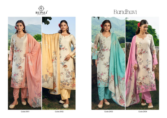 Bandhavi Rupali Pure Viscose Pant Style Suits Wholesale