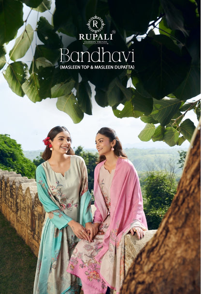 Bandhavi Rupali Pure Viscose Pant Style Suits Wholesale