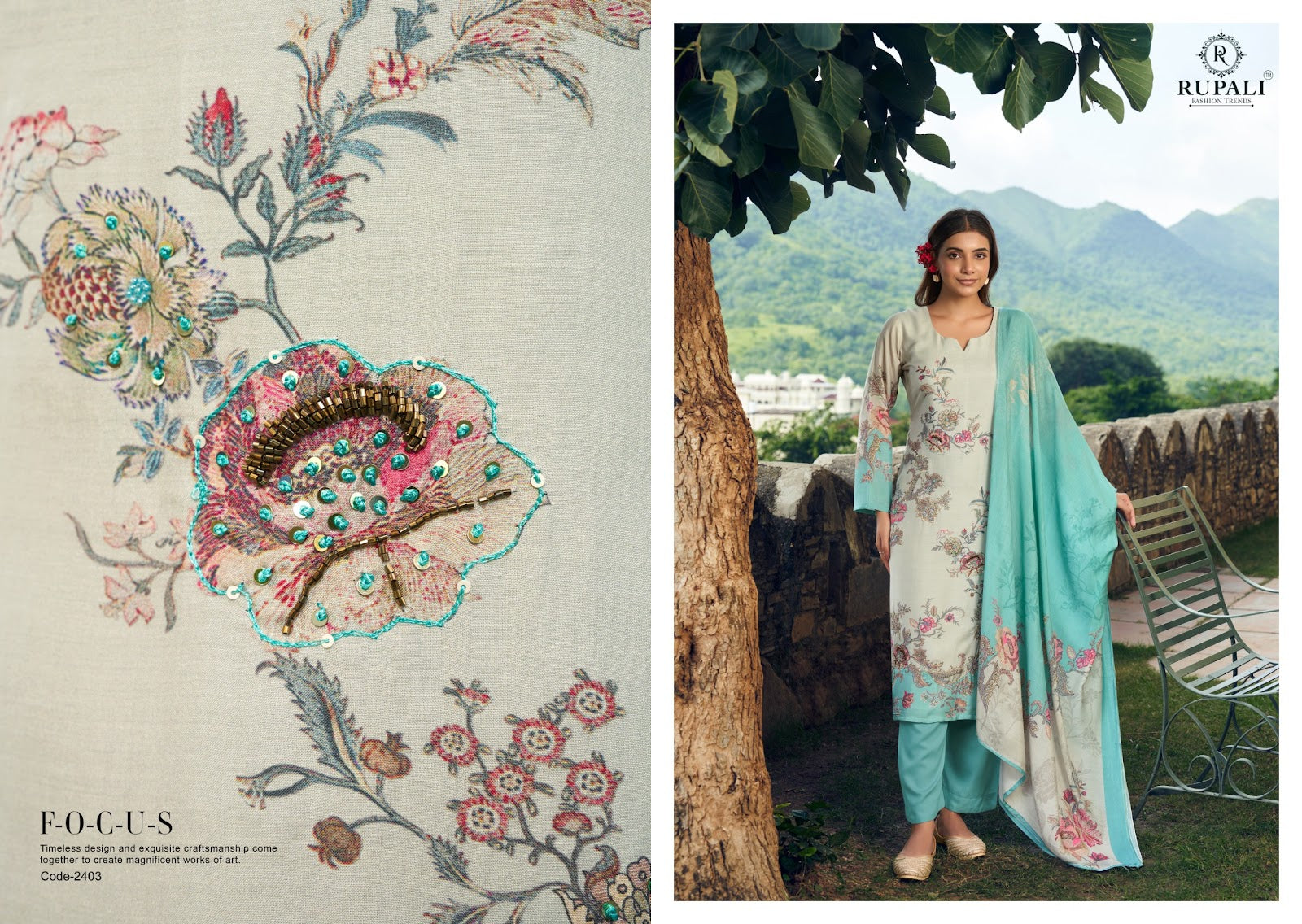 Bandhavi Rupali Pure Viscose Pant Style Suits Wholesale
