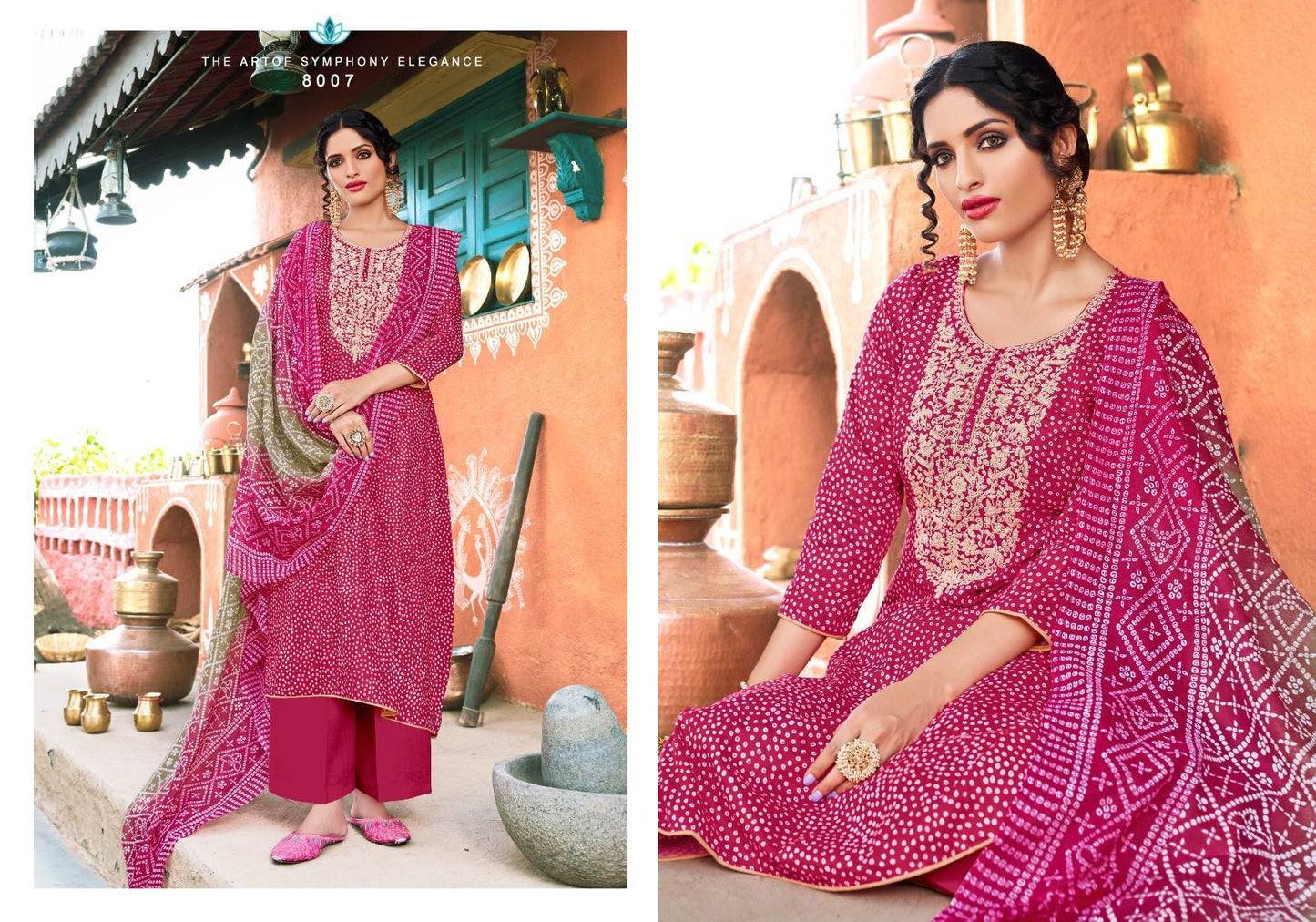 Bandheez Radha Fab Jaam Satin Plazzo Style Suits Manufacturer