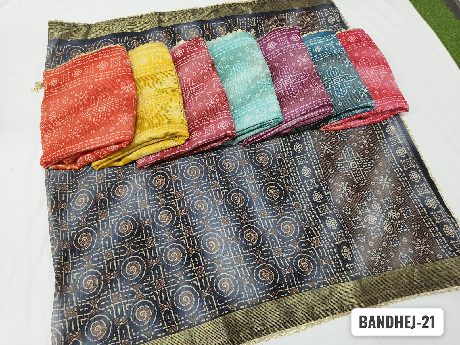 Bandhej 21 Kalpveli Chiffon Sarees