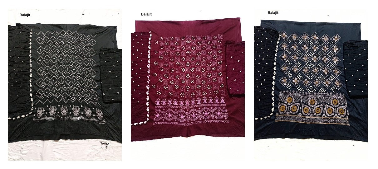 Bandhej 2806 Balajit Satin Salwar Suits Manufacturer India