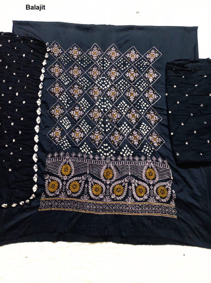 Bandhej 2806 Balajit Satin Salwar Suits Manufacturer India