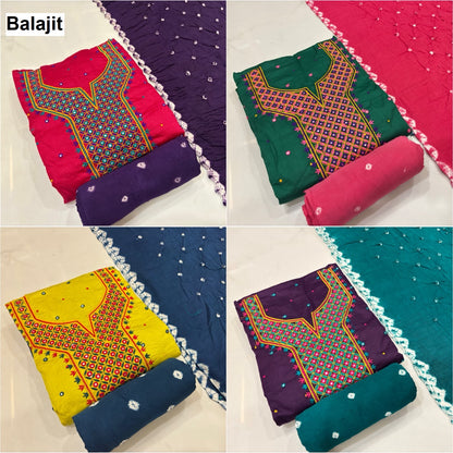 Bandhej Concept 1306 Balajit Satin Salwar Suits Manufacturer India
