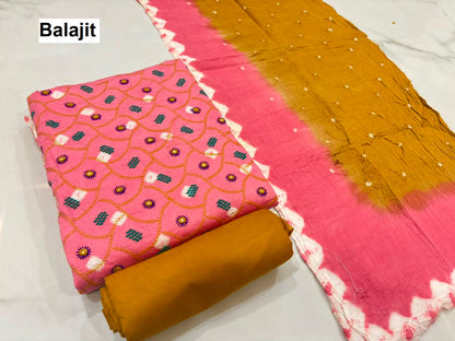 Bandhej Concept 1807 Balajit Satin Salwar Suits Wholesale Price
