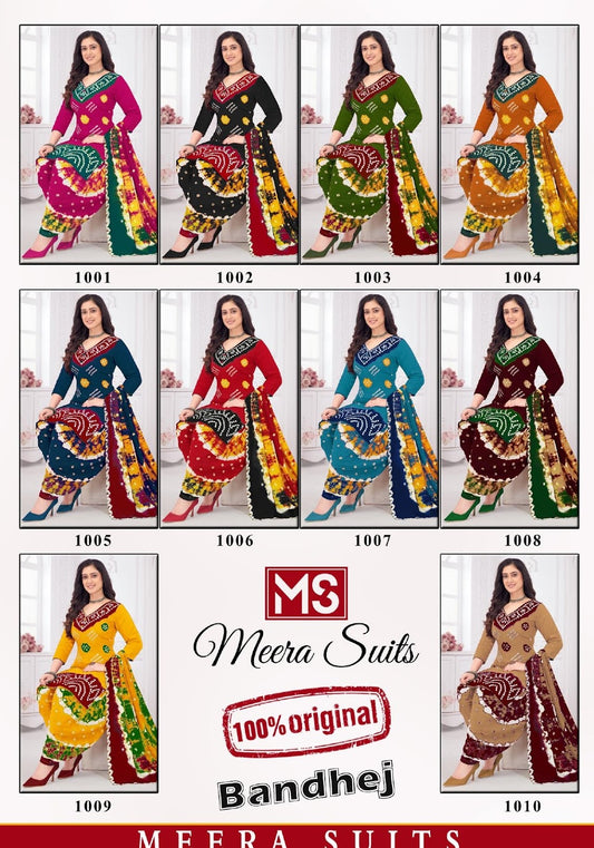 Bandhej Meera Cotton Dress Material Manufacturer India