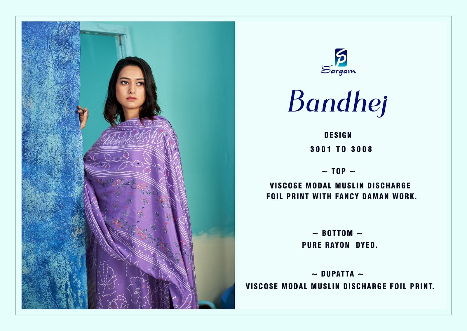 Bandhej Sargam Prints Viscose Modal Pant Style Suits Wholesaler