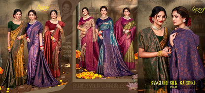 Banglori Silk Saroski Saroj Sarees Exporter India