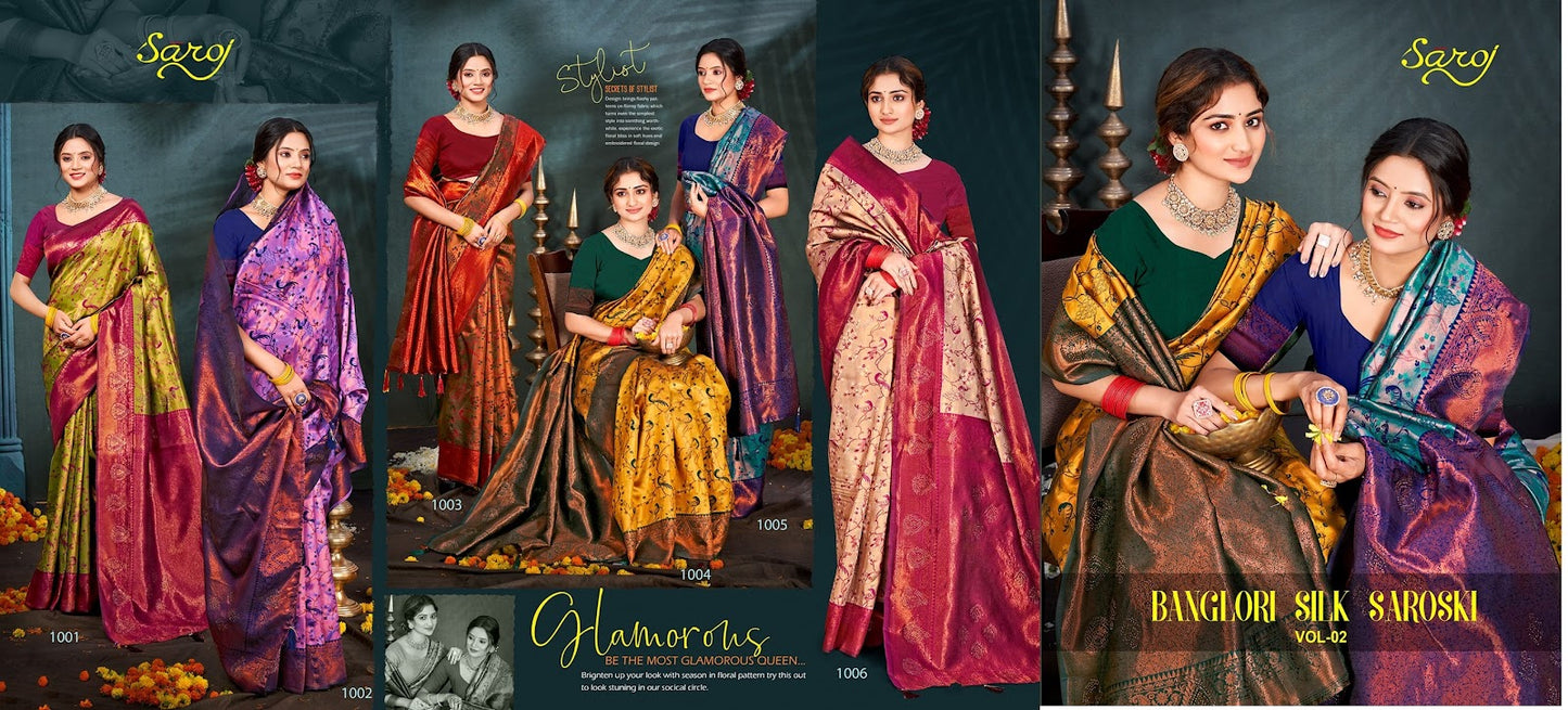 Banglori Silk Saroski Saroj Sarees Exporter India
