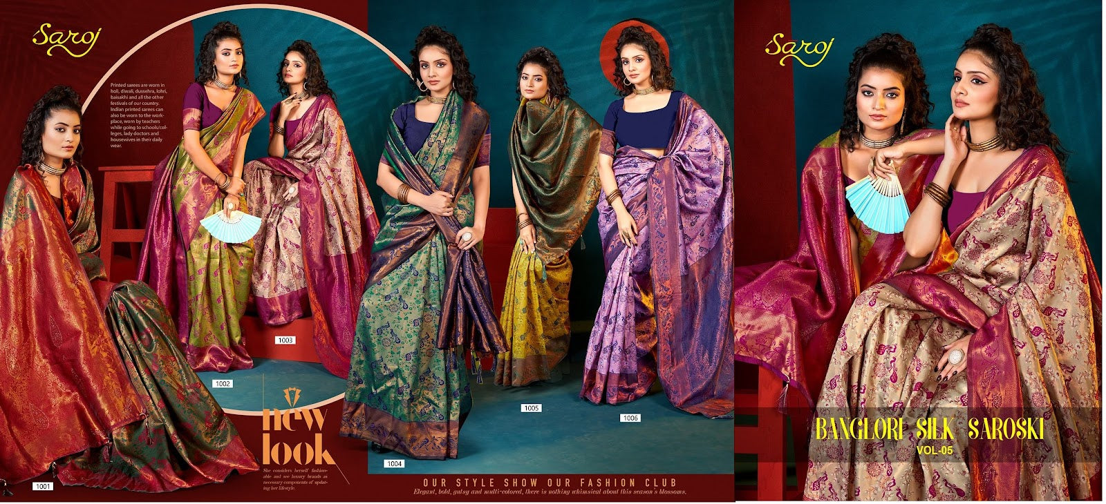 Banglori Silk Saroski Saroj Sarees Exporter India
