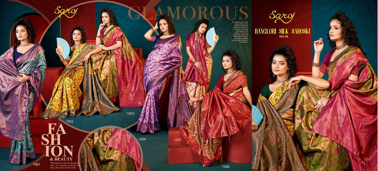 Banglori Silk Saroski Saroj Sarees Exporter India