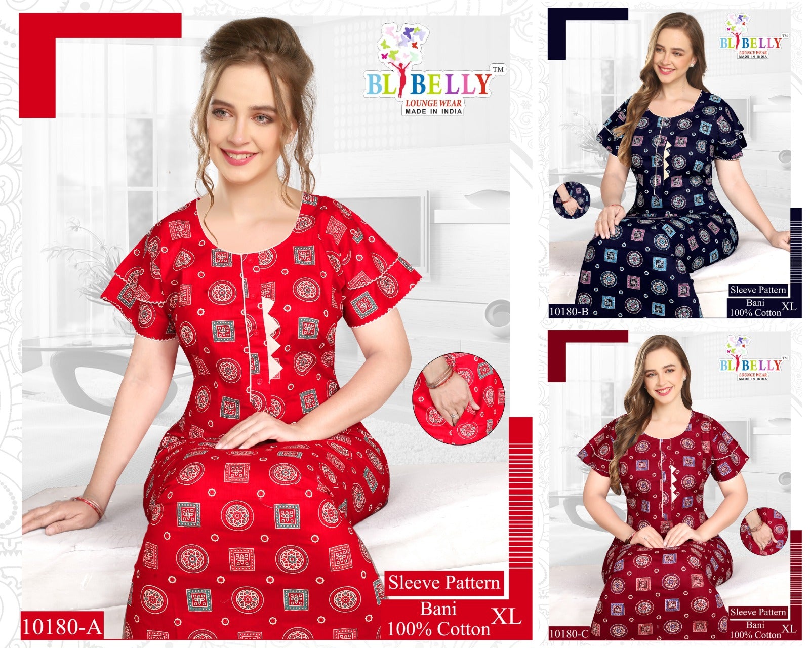 Bani Belly Cotton Night Gowns Exporter