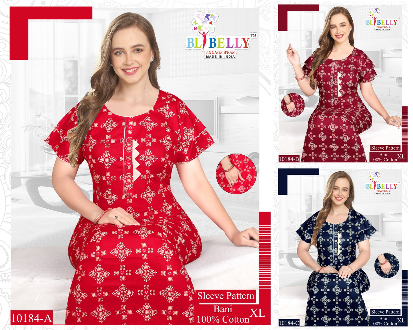 Bani Belly Cotton Night Gowns Exporter