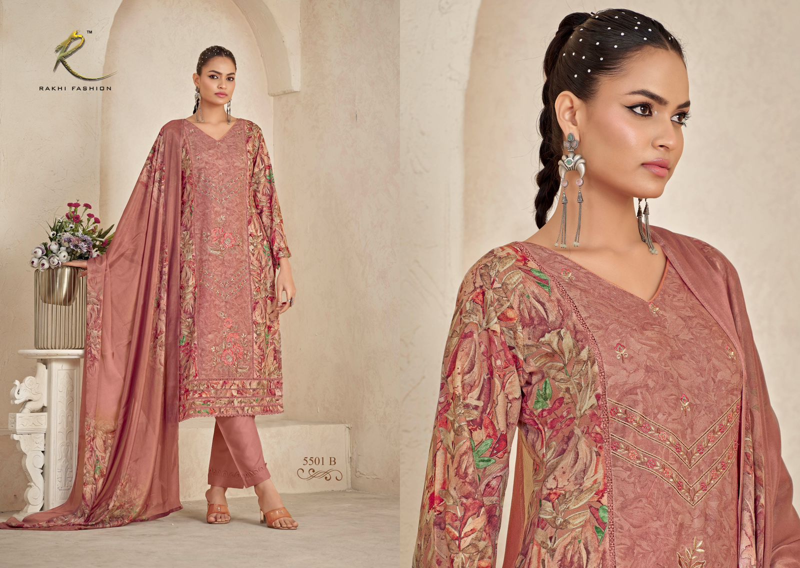 Bani Rakhi Fashion Pashmina Suits Manufacturer Gujarat