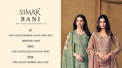 Bani Simar Viscose Pashmina Suits Wholesaler India