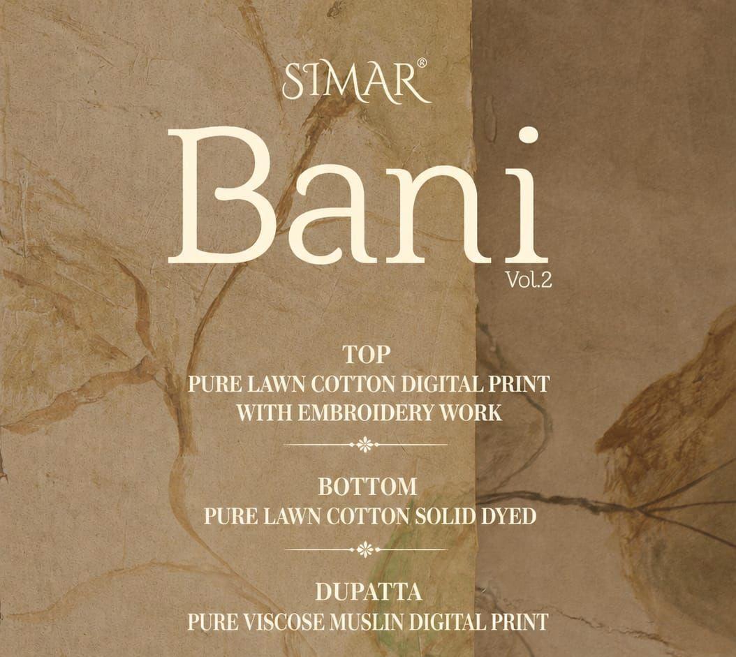 Bani Vol 2 Simar Cotton Lawn Pant Style Suits Wholesale Price