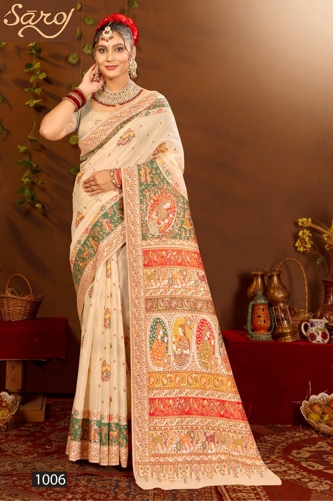 Banjaara Linen Vol 1 Saroj Sarees Exporter