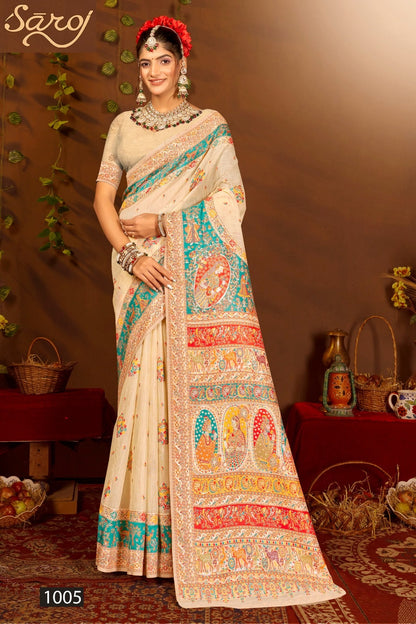 Banjaara Linen Vol 1 Saroj Sarees Exporter