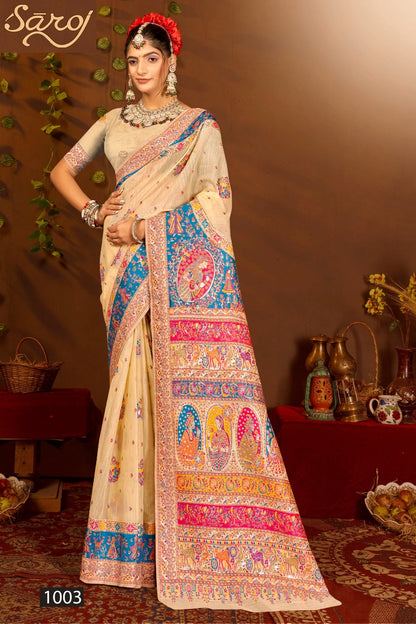 Banjaara Linen Vol 1 Saroj Sarees Exporter
