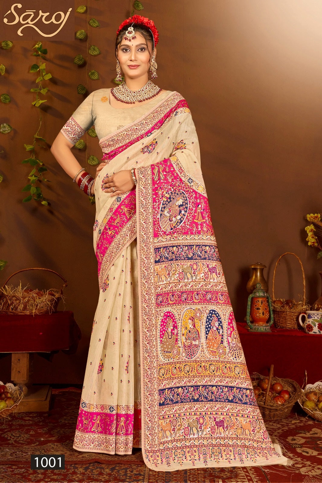Banjaara Linen Vol 1 Saroj Sarees Exporter