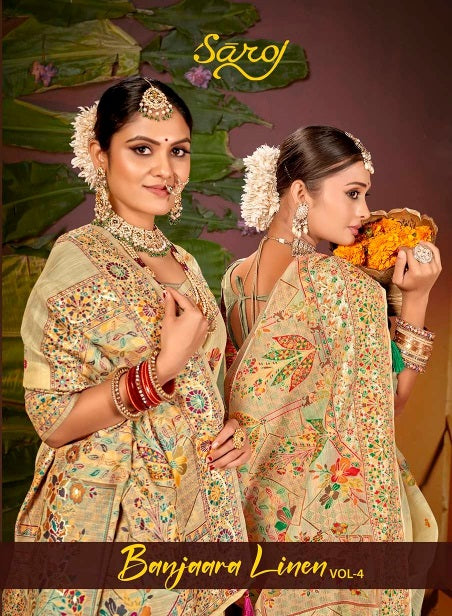 Banjaara Linen Vol 4 Saroj Sarees Wholesale