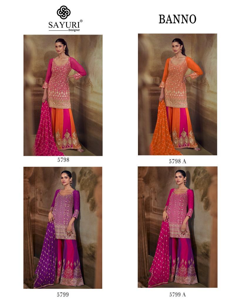 Banno Sayuri Georgette Readymade Plazzo Style Suits Manufacturer India