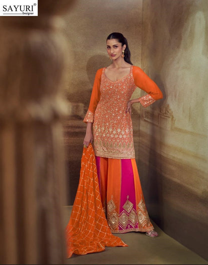 Banno Sayuri Georgette Readymade Plazzo Style Suits Manufacturer India