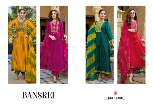 Bansree Rangoon Silk Readymade Pant Style Suits