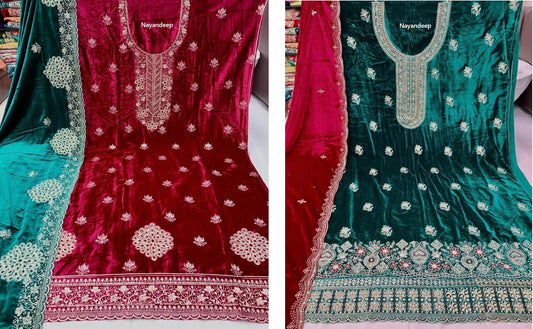 Bansuri Nayandeep Viscose Velvet Suits Exporter