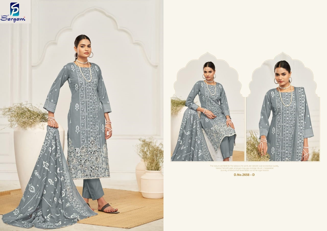 Bansuri Sargam Prints Pure Cotton Pant Style Suits Wholesaler