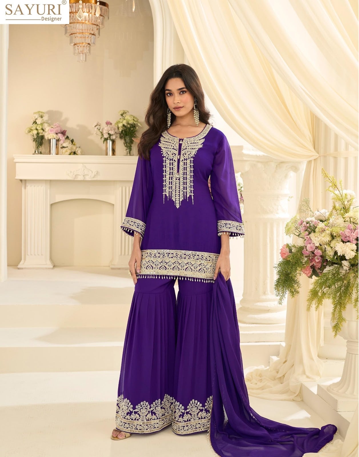 Bansuri Sayuri Georgette Readymade Sharara Suits Manufacturer