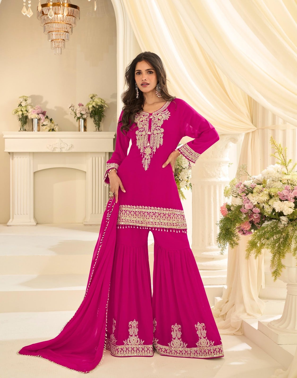 Bansuri Sayuri Georgette Readymade Sharara Suits Manufacturer