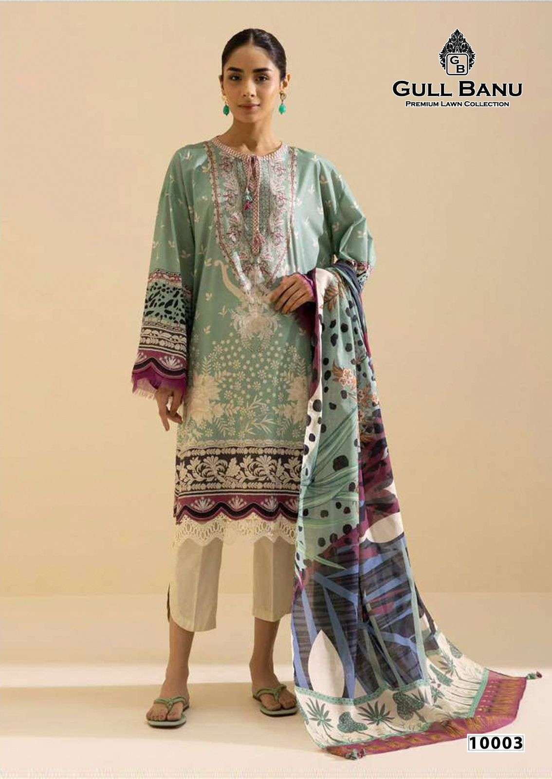Banu Vol 10 Premium Lawn Collection Gul Ahmed Cambric Cotton Karachi Readymade Suits Exporter Gujarat