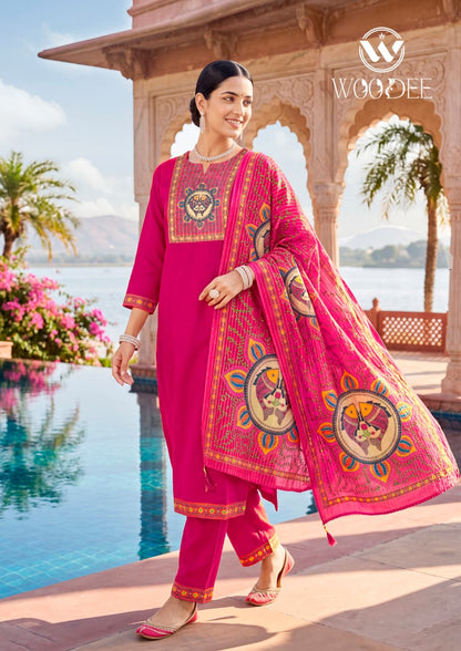 Banzara Vol 2 Woodee Vatican Readymade Pant Style Suits Exporter India
