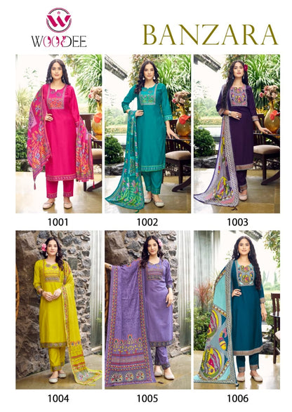 Banzara Woodee Vatican Readymade Pant Style Suits Wholesaler Gujarat